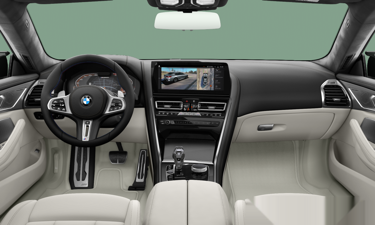 Interior of BMW M850i xDrive (G16), VIN WBAGV8107TCW18056