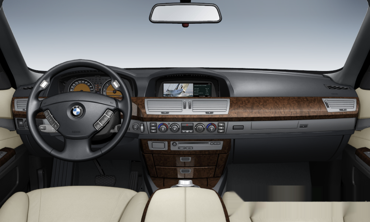 Interior of BMW 750i (E65), VIN WBAHL82040DN11755