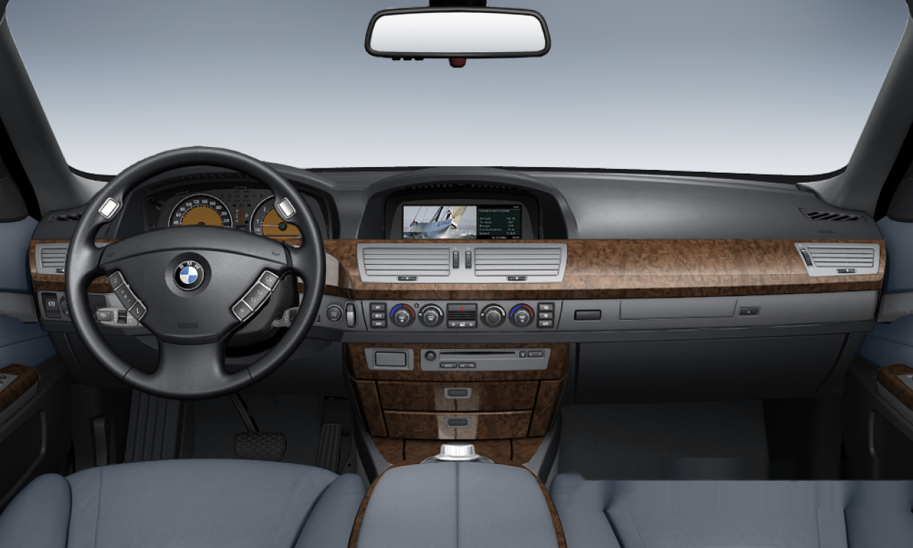 Interior of BMW 730d (E65), VIN WBAHM21010DS78283