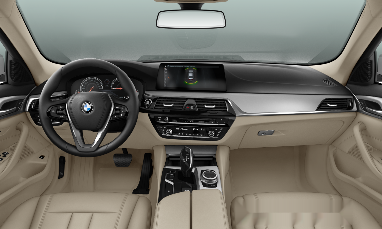 Interior of BMW 520i (G30), VIN WBAJA3105JWC05703