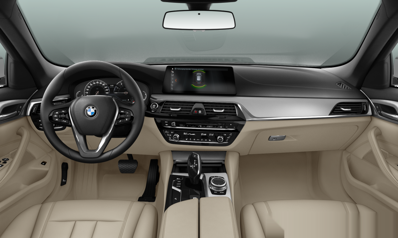 Interior of 2018 BMW 530i (G31), VIN WBAJT31070BJ17703