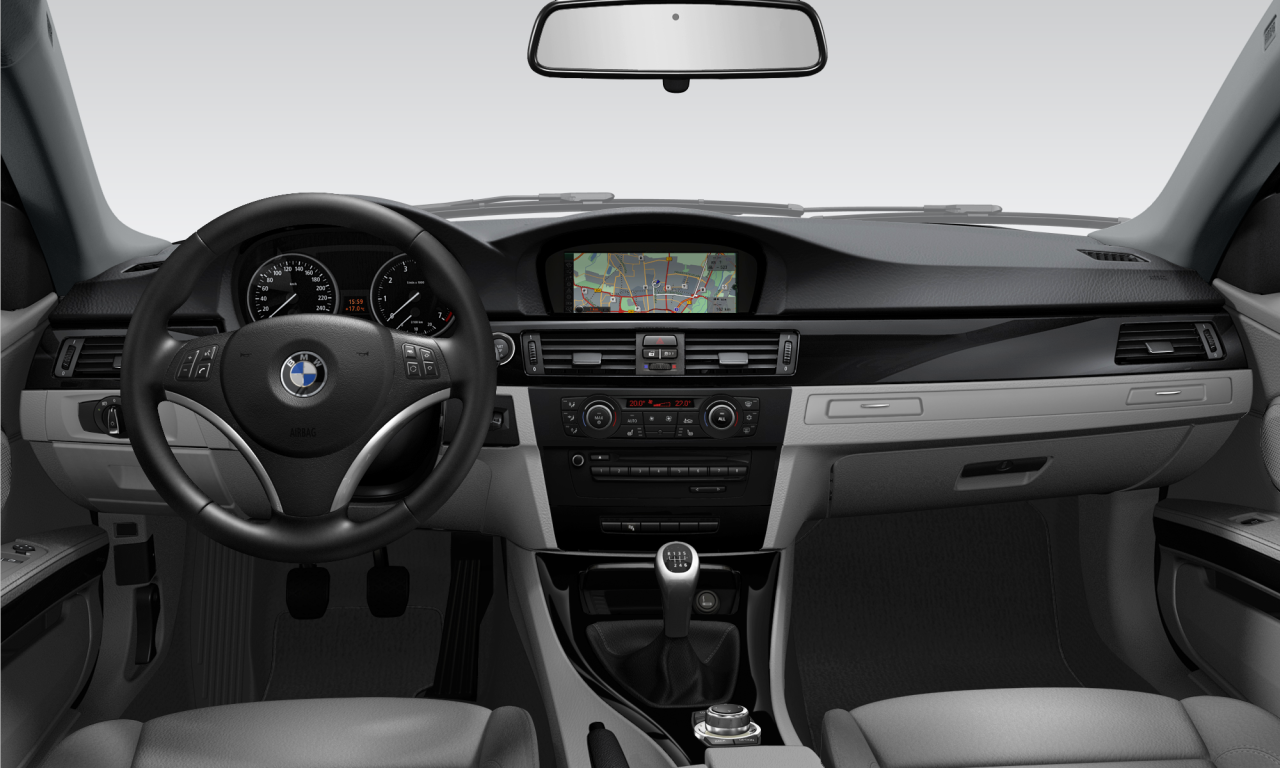 Interior of BMW 330i (E92 (MUE)), VIN WBAKG51080E443027