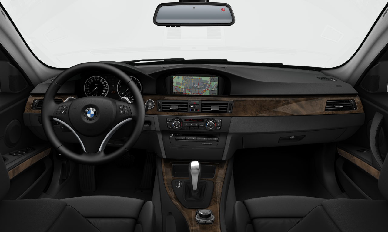 Interior of BMW 335i (E90 (MUE)), VIN WBAPM5C58BE577417