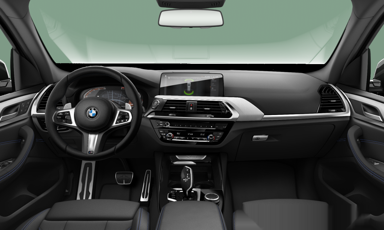 Interior of 2020 BMW X3 sDrive18d (G01), VIN WBAUZ15060N058247