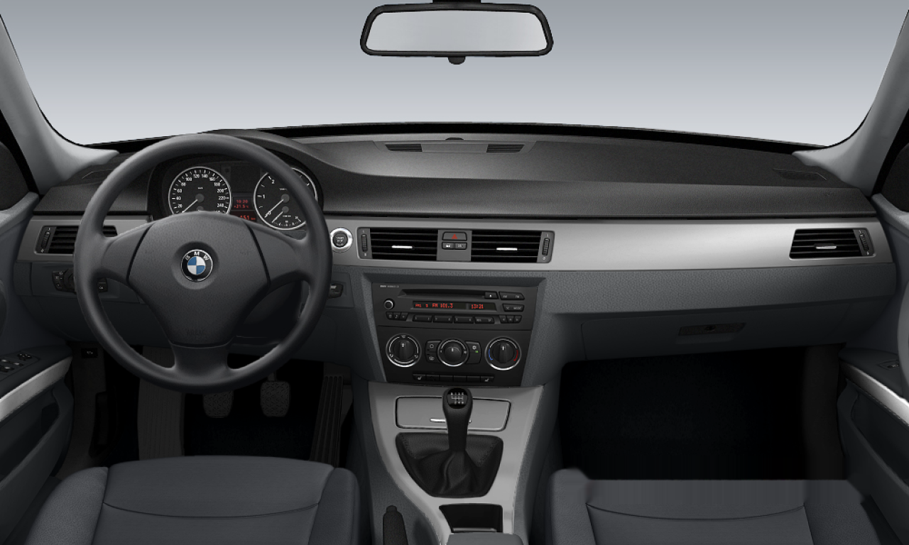 Interior of BMW 318i (E90), VIN WBAVA51040KV26325
