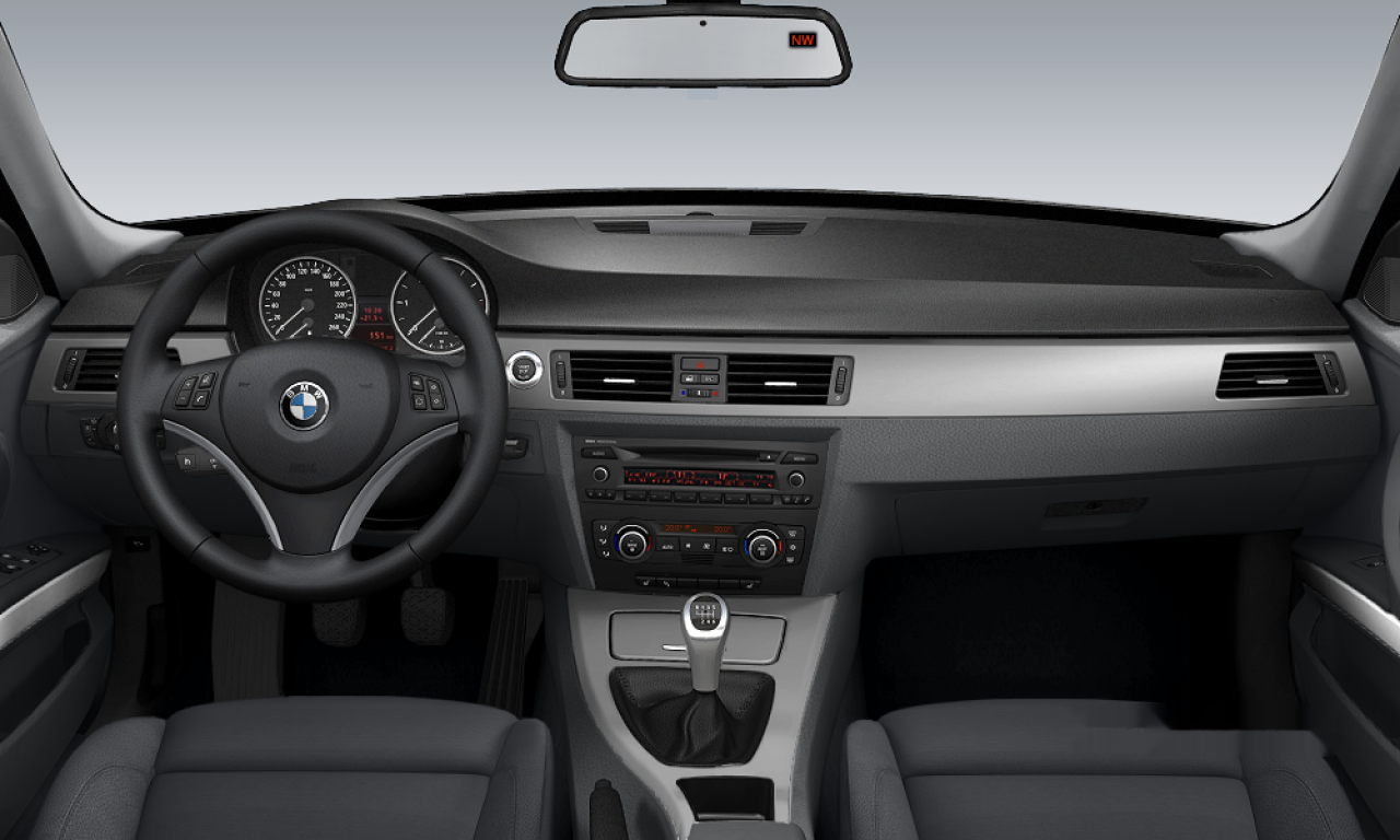 Interior of 2005 BMW 320i (E90), VIN WBAVA71000PR91859