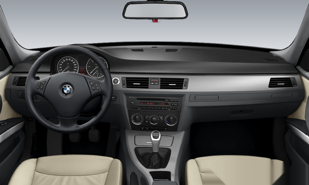 Interior of BMW 320i (E90), VIN WBAVA71030PR96361