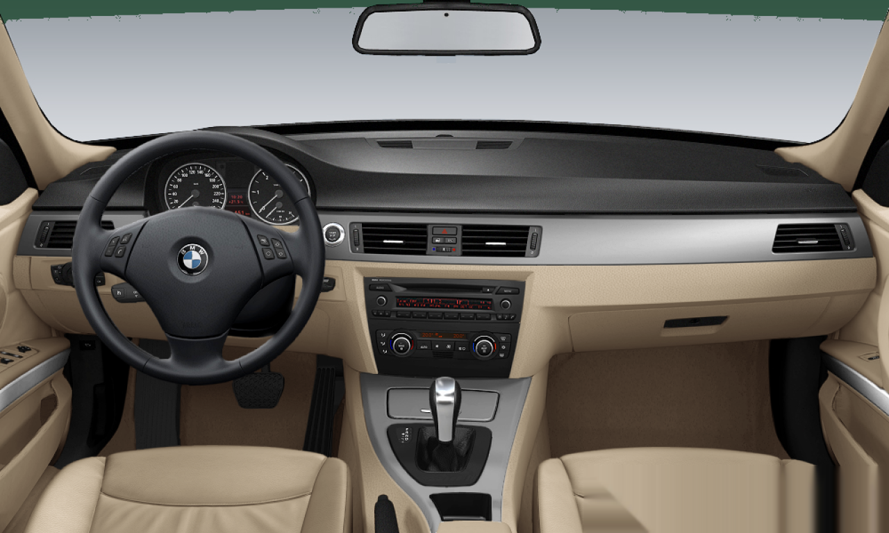 Interior of BMW 320i (E90), VIN WBAVA76000NK72826