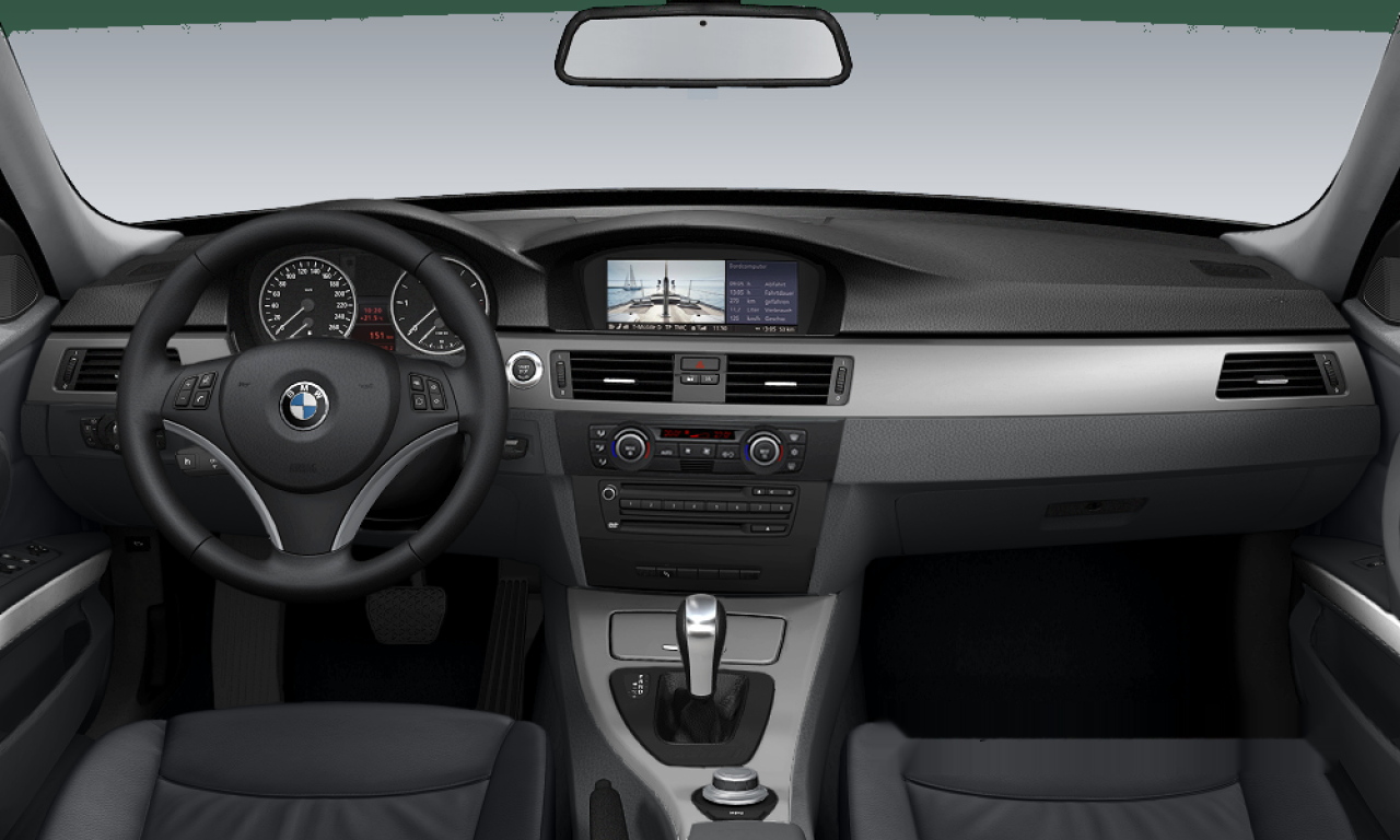 Interior of BMW 320i (E90), VIN WBAVA76010NK11940