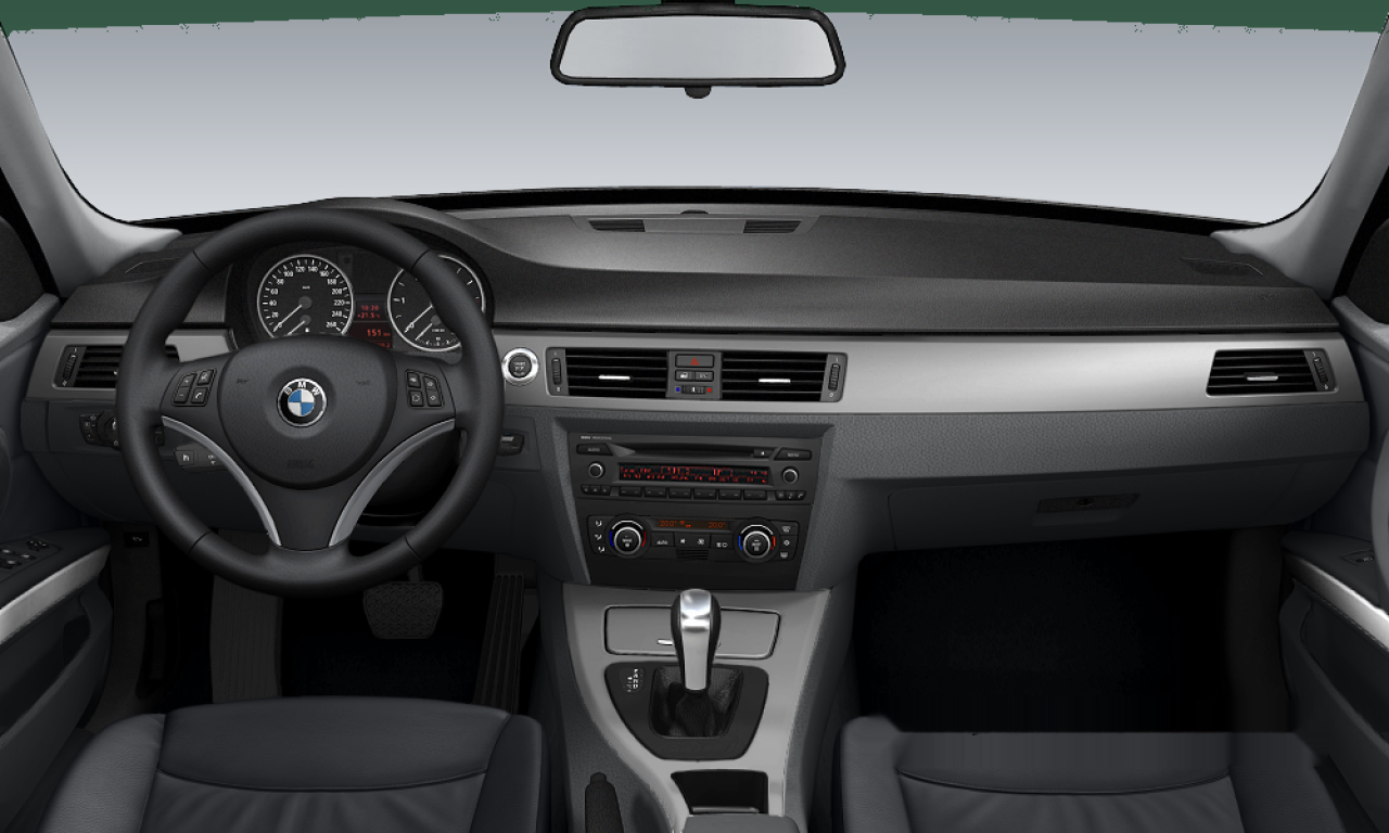 Interior of BMW 320i (E90), VIN WBAVA76080NK10722