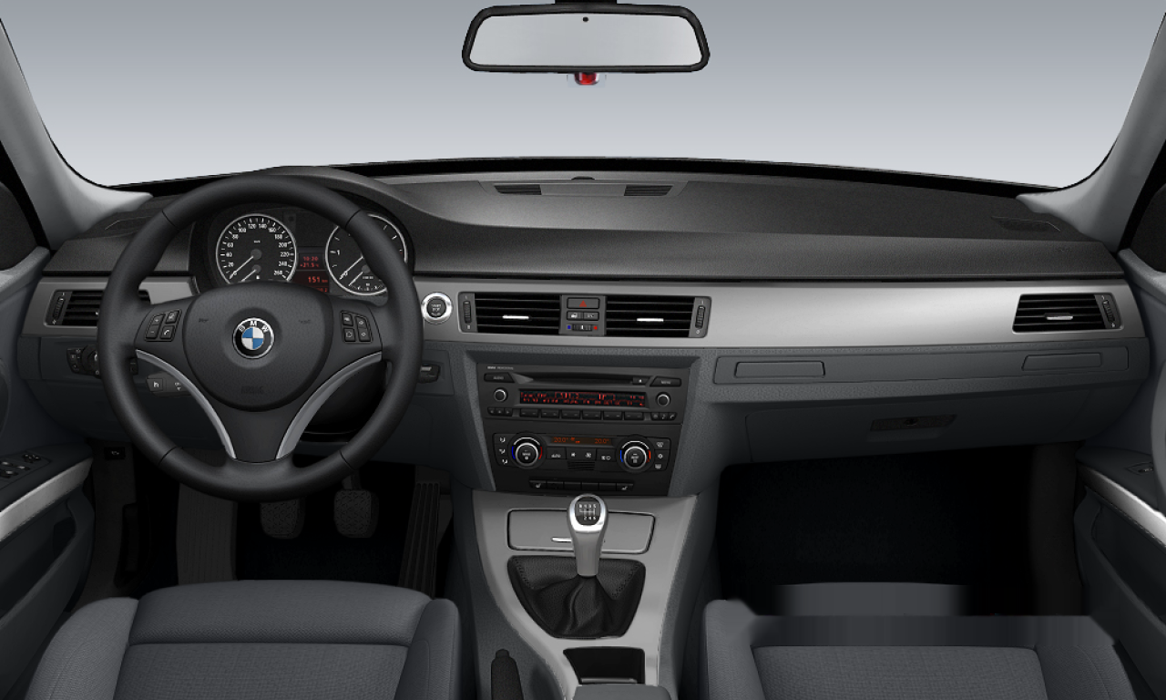 Interior of BMW 325i (E90), VIN WBAVB11090VE33601