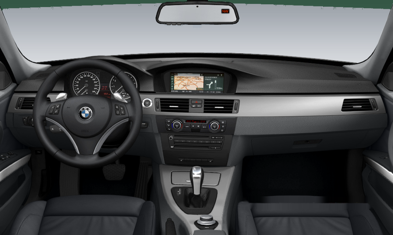 Interior of BMW 335i (E90), VIN WBAVB73577VH22837