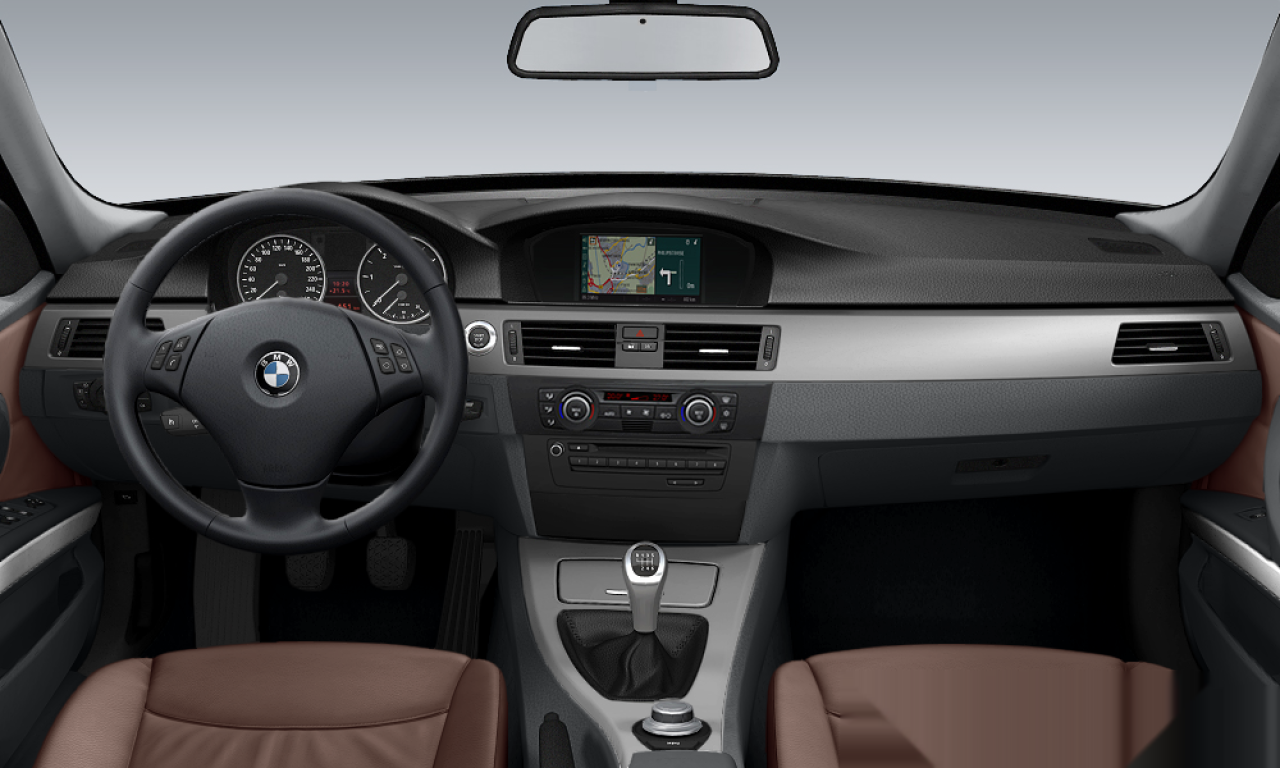 Interior of BMW 318d (E90), VIN WBAVC11080VE21601