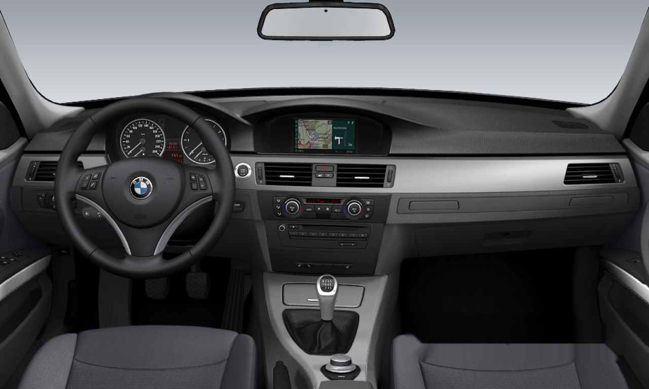 Interior of BMW 320d (E90), VIN WBAVC31080PY65400