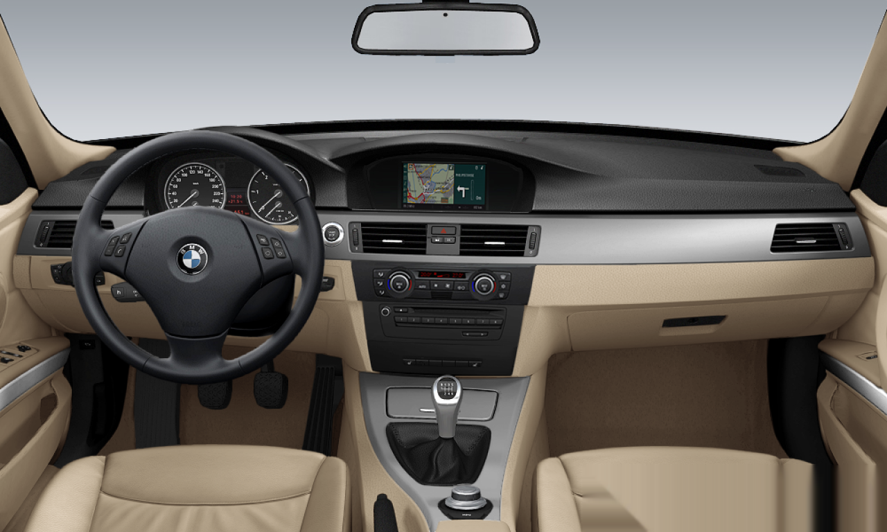 Interior of BMW 320d (E90), VIN WBAVG91010E100208