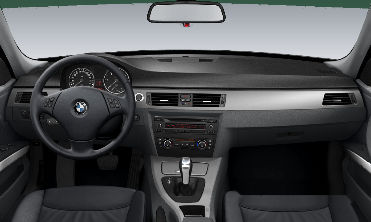 Interior of BMW 330i (E90), VIN WBAVH56060NF15168