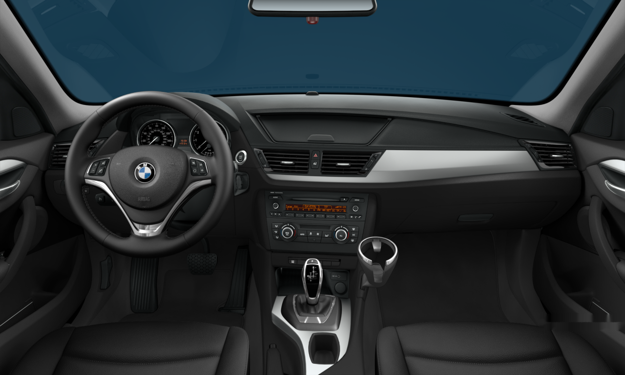 Interior of 2014 BMW X1 sDrive28i (E84), VIN WBAVM1C53FVW58735