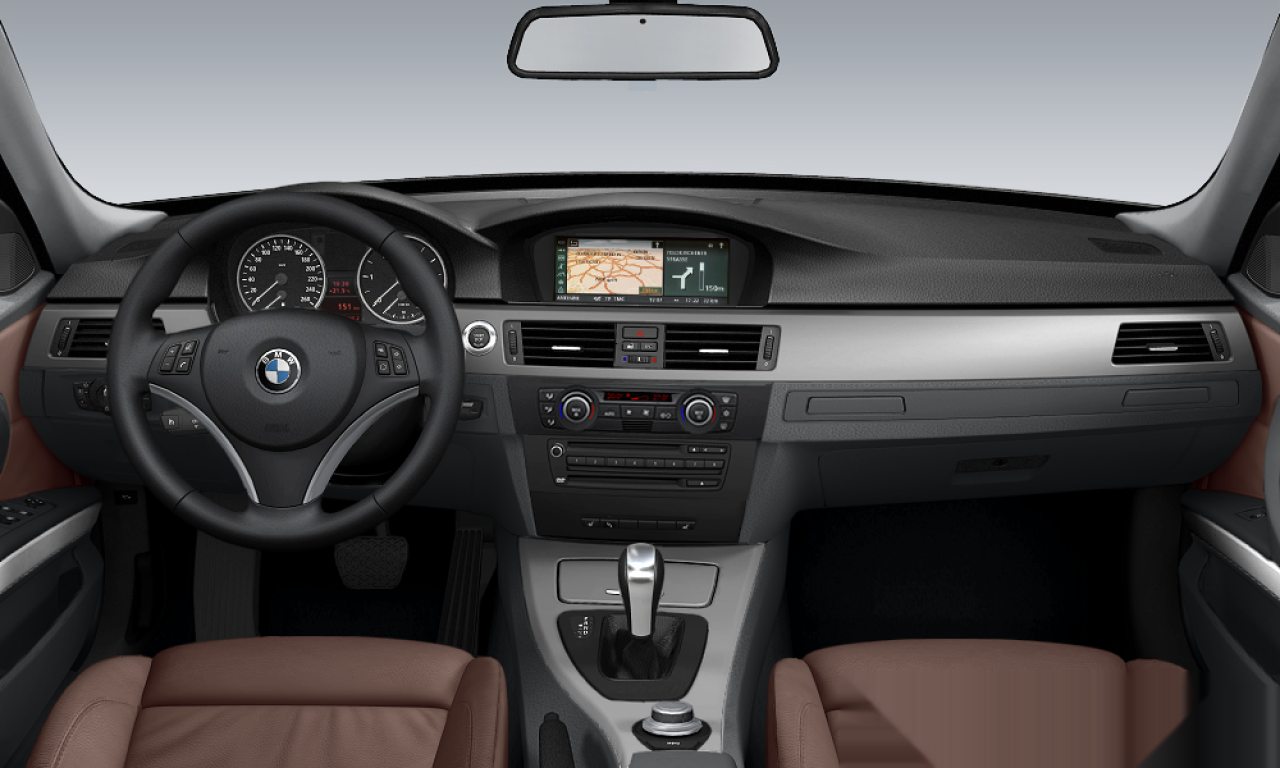 Interior of BMW 325i (E91), VIN WBAVS11060AG96328