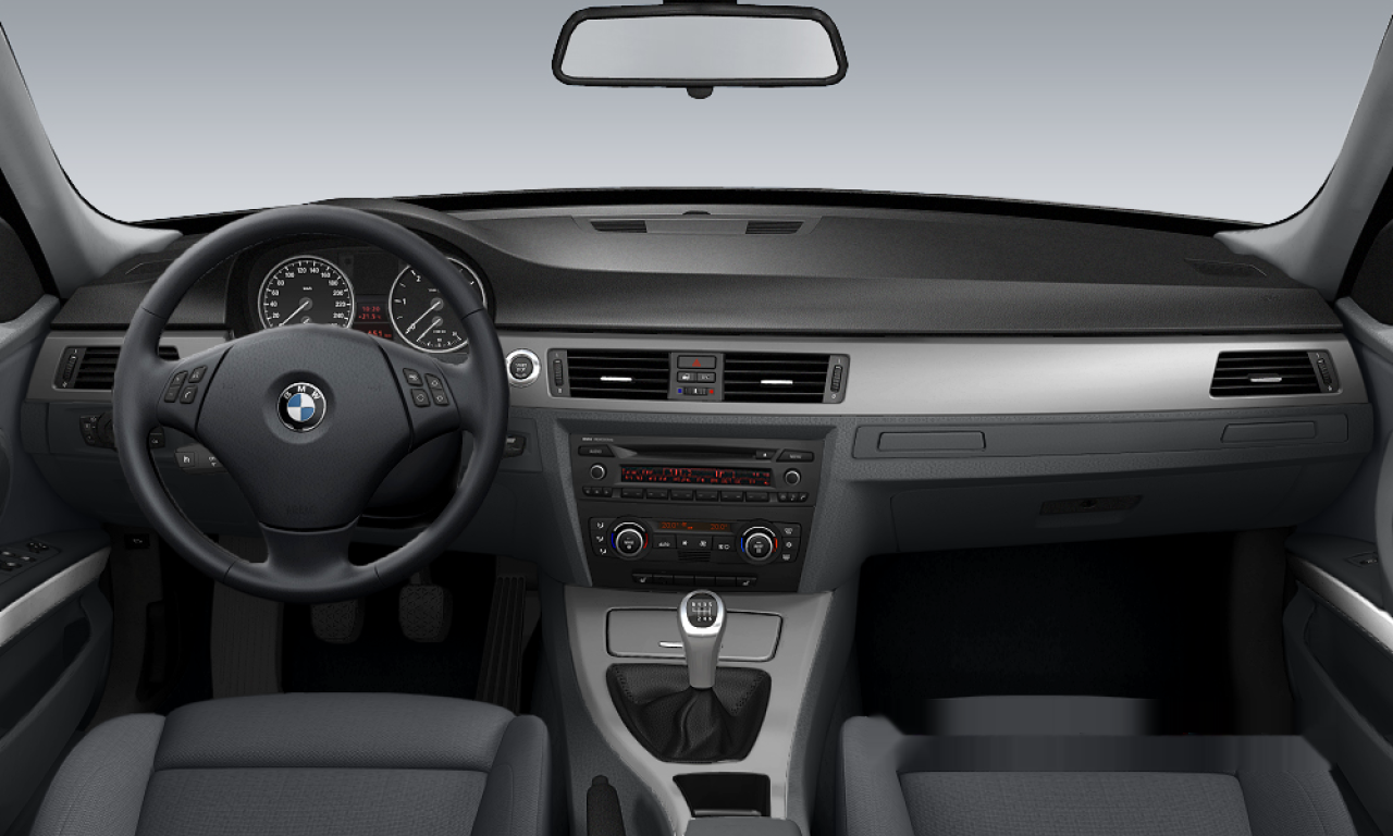 Interior of BMW 325d (E91), VIN WBAVU71060KE93205