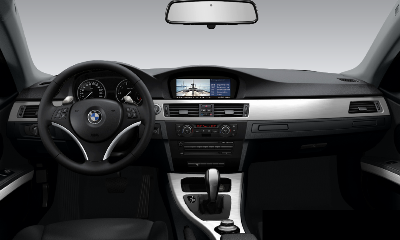 Interior of BMW 335i (E92), VIN WBAWB720X0PW82030