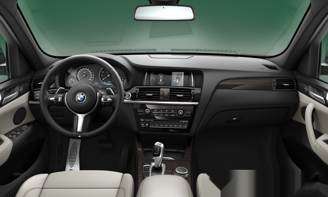 Interior of BMW X3 xDrive20i (F25), VIN WBAWX320900V21770