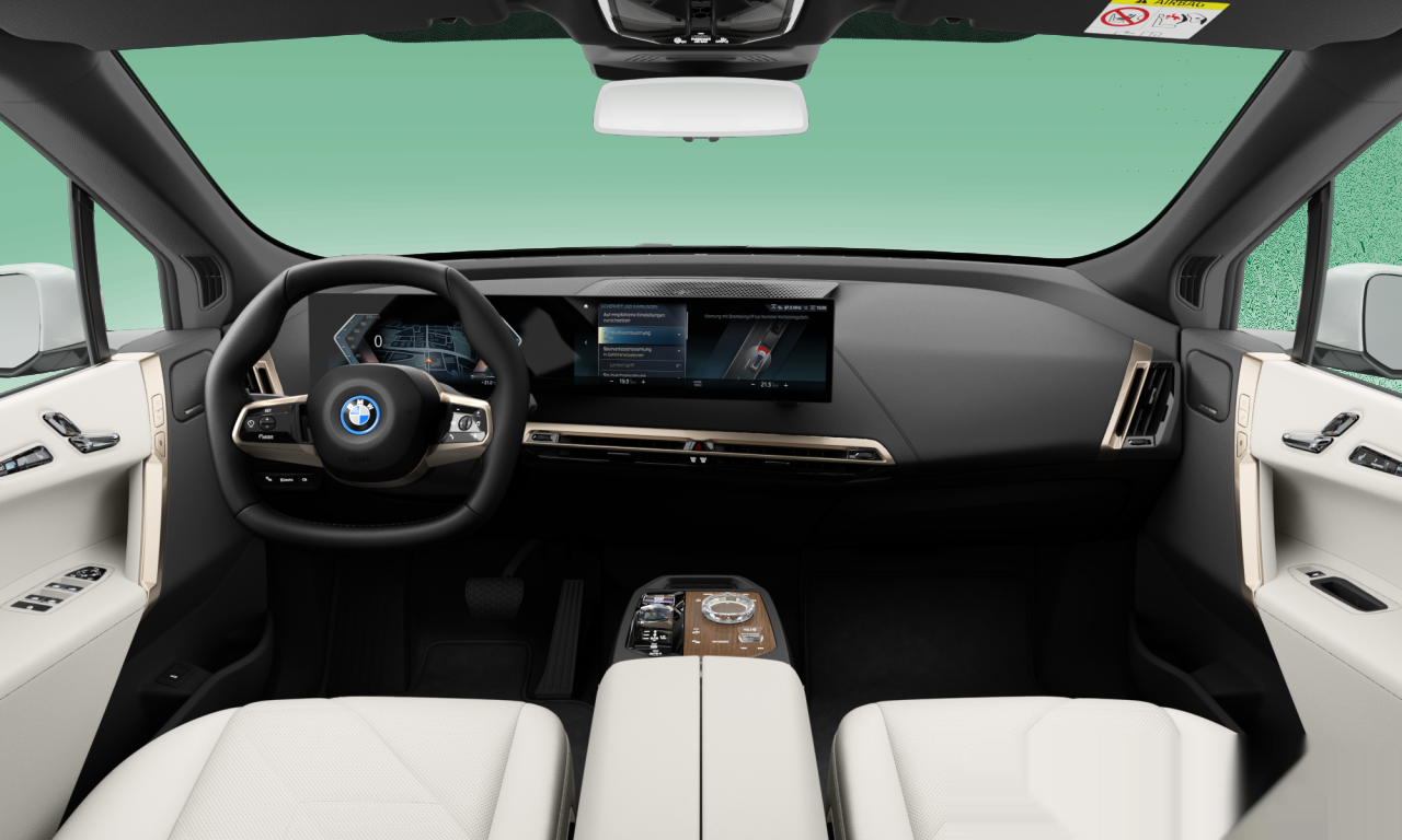 Interior of BMW iX xDrive50 (I20), VIN WBY21CF090CN30401
